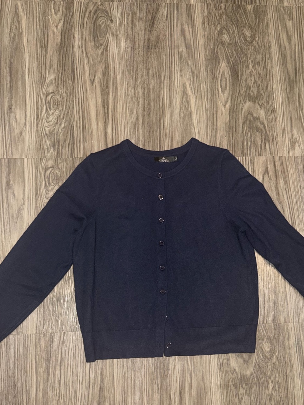 Trendy Queen Classic Navy Women's Button-Front Cardigan Sweater